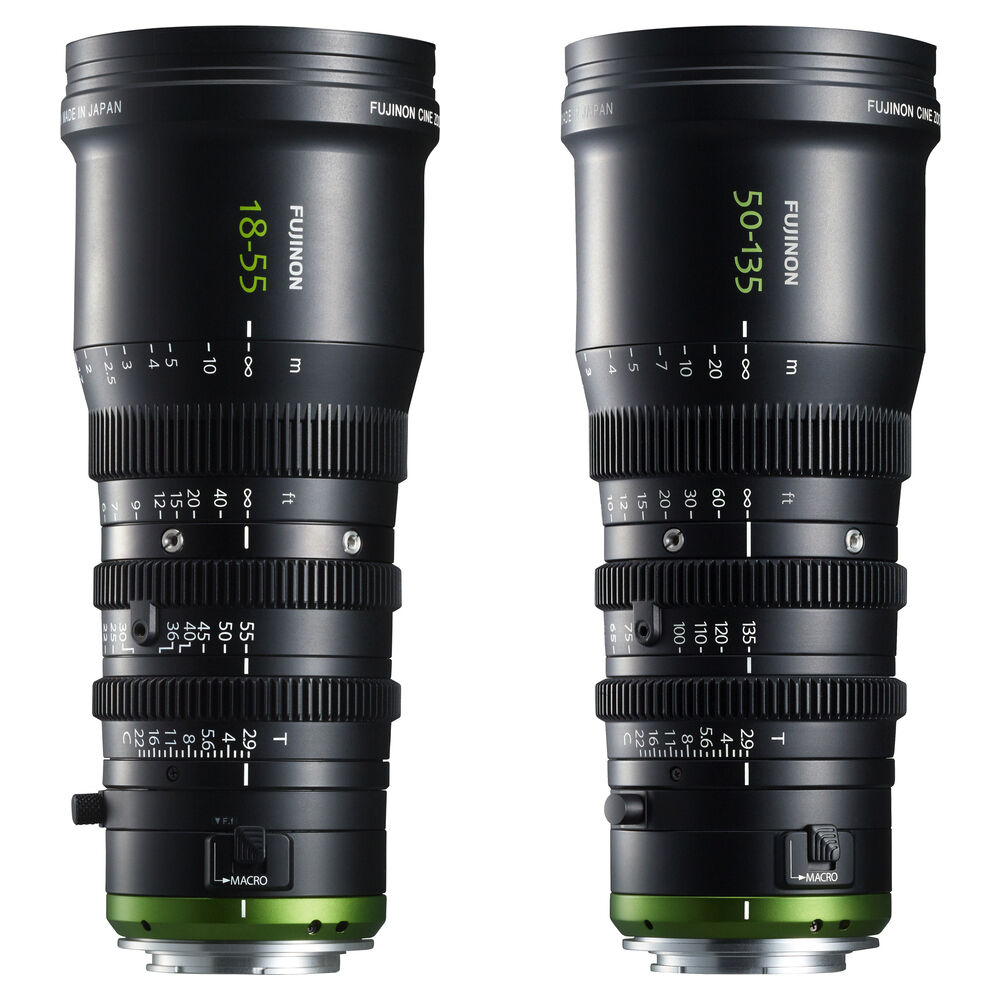 

Комплект кинообъективов Fujinon MK18-55 и MK50-135 T2.9 (крепление E)