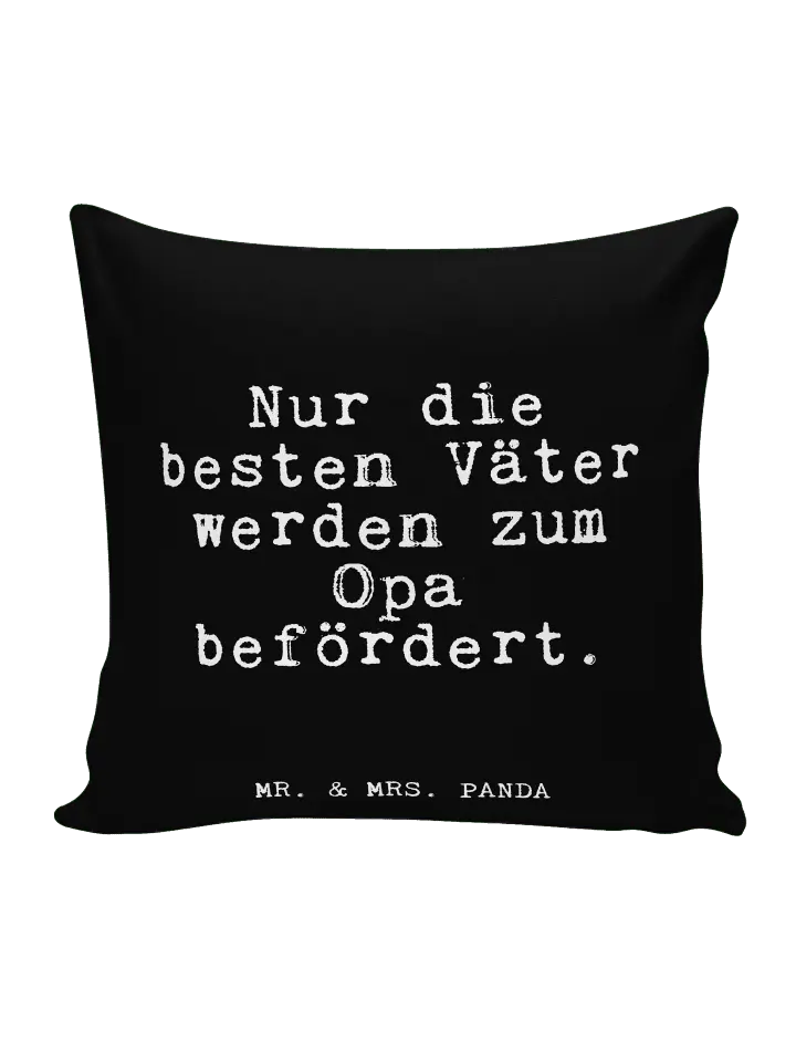 

Подушка Mr & Mrs Panda 40x40 Nur die besten Väter, черный