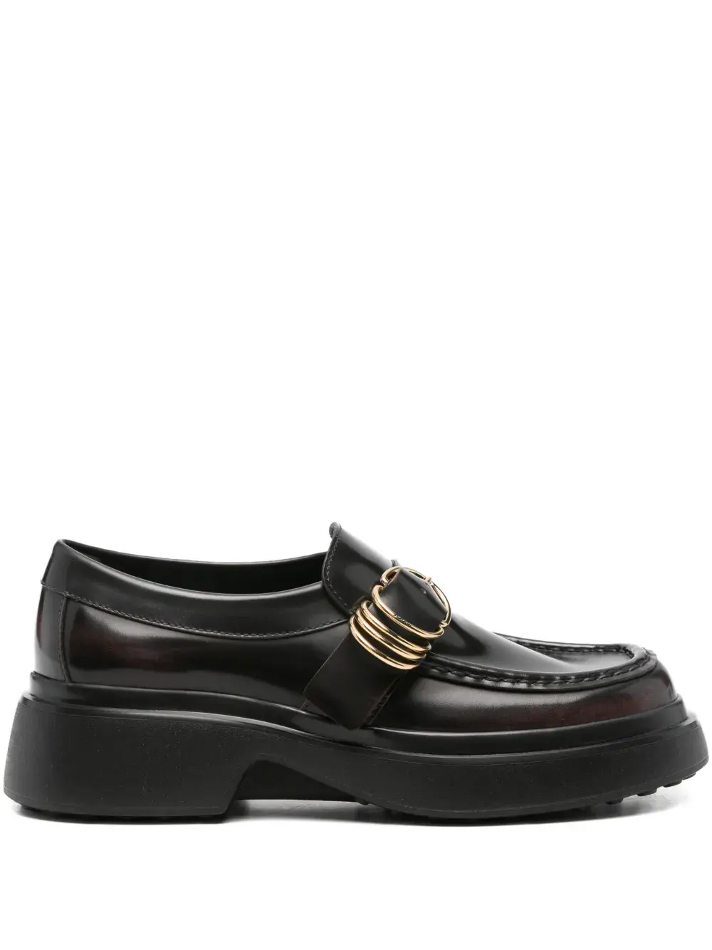 Лоферы на платформе TOD'S, черный