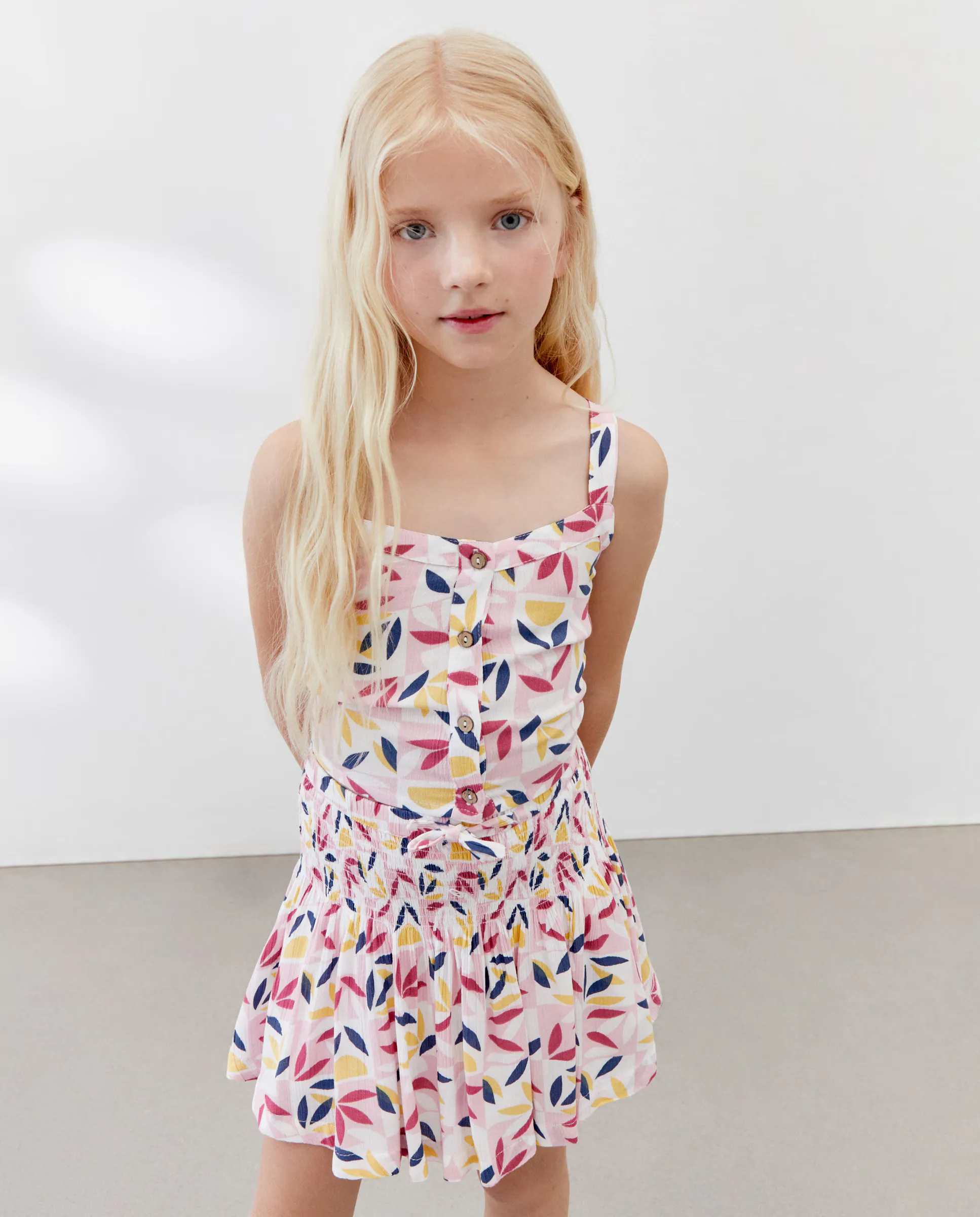 

Детский топ на бретелях с фантазийным принтом Kids El Corte Inglés, мультиколор