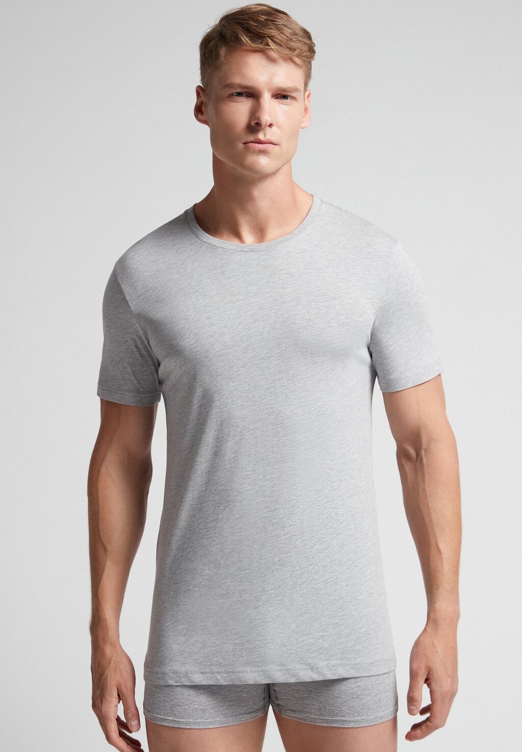

Базовая футболка Intimissimi, цвет Mottled Light Grey