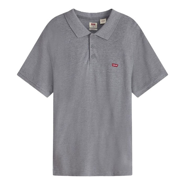 

Футболка men's red flag embroidered pure cotton short sleeve polo shirt gray Levis, серый