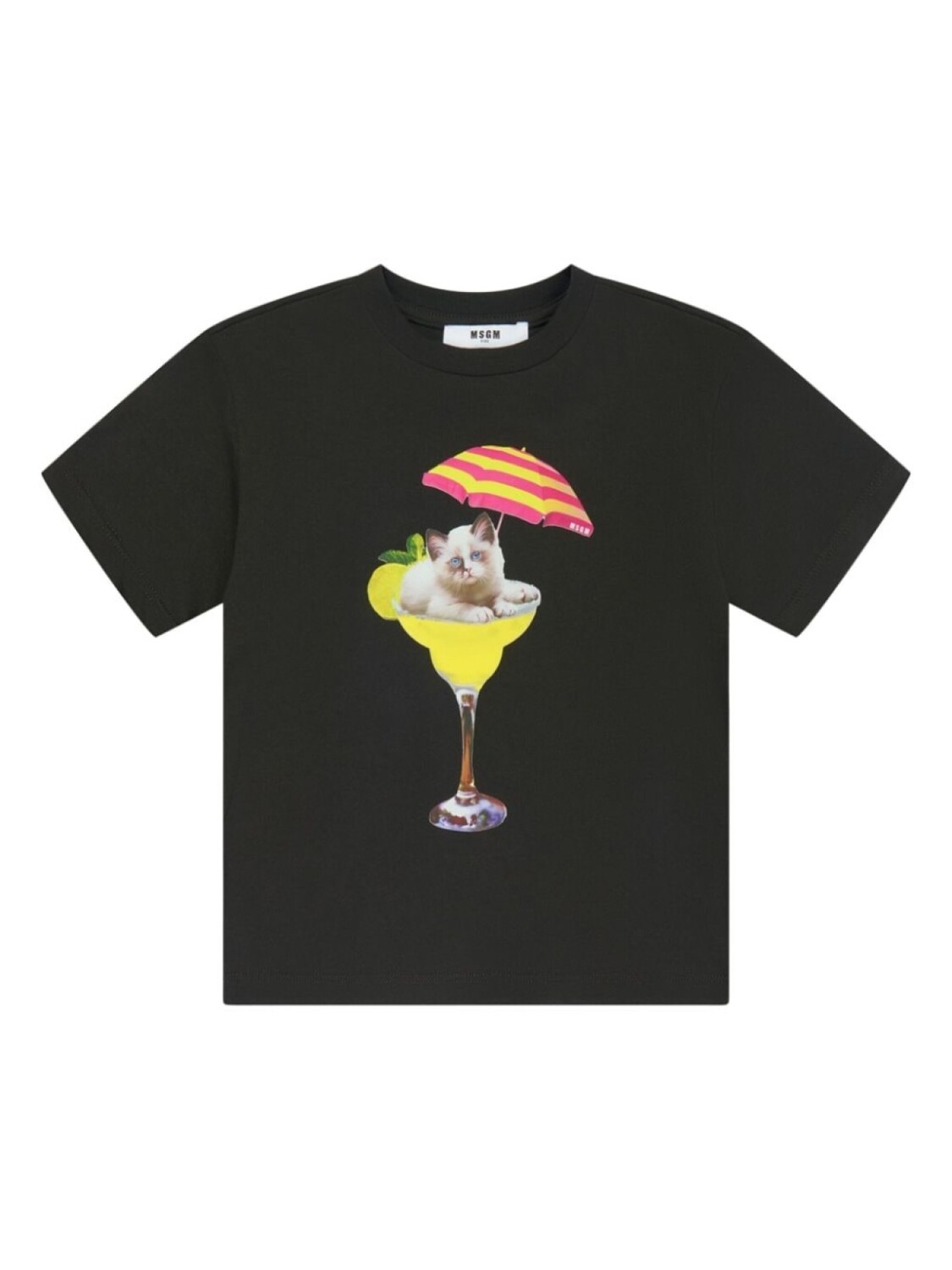 

Футболка с графичным принтом MSGM Kids, черный