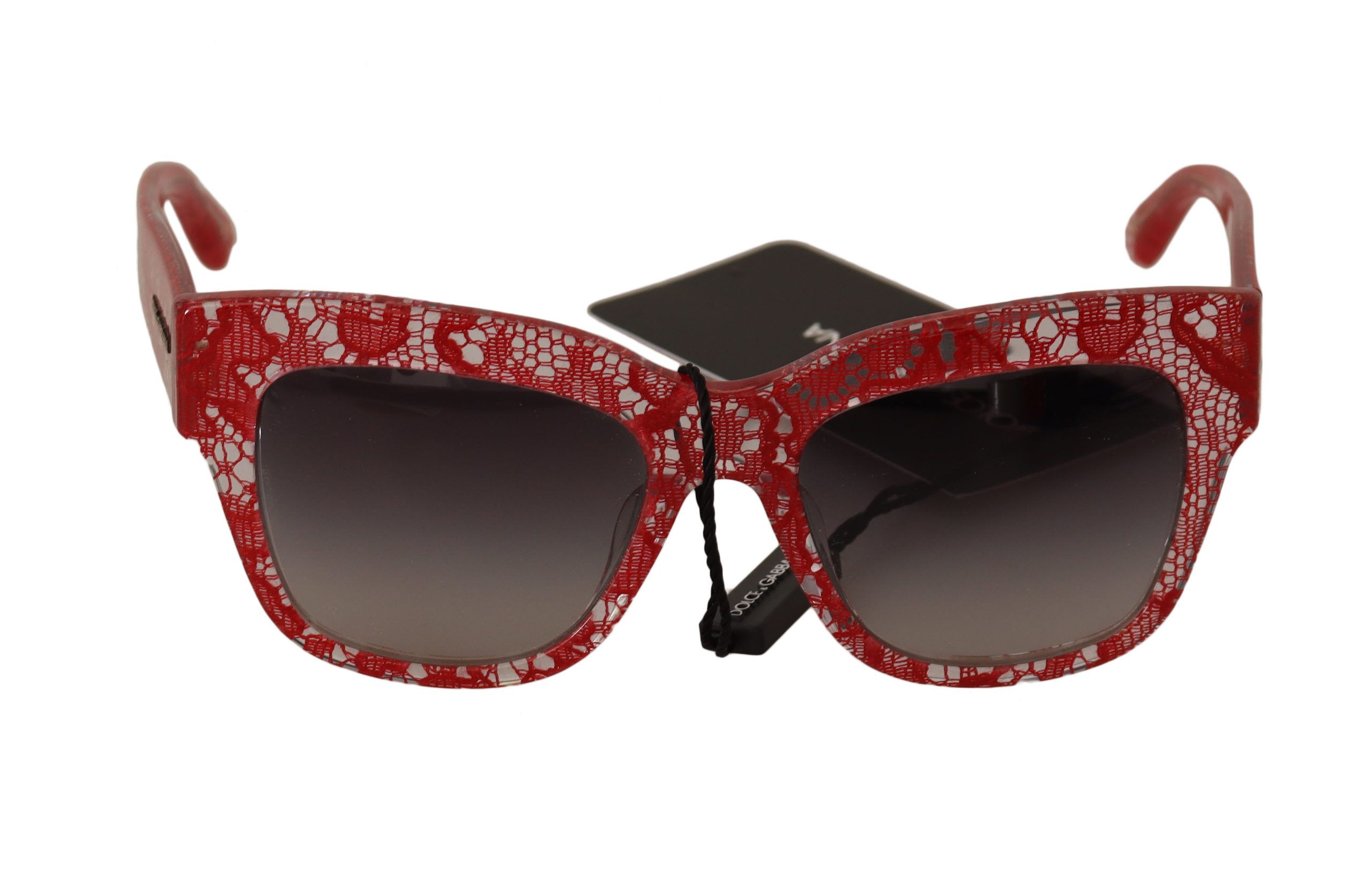 

Элегантные солнцезащитные очки с сицилийским кружевом Dolce & Gabbana, красный