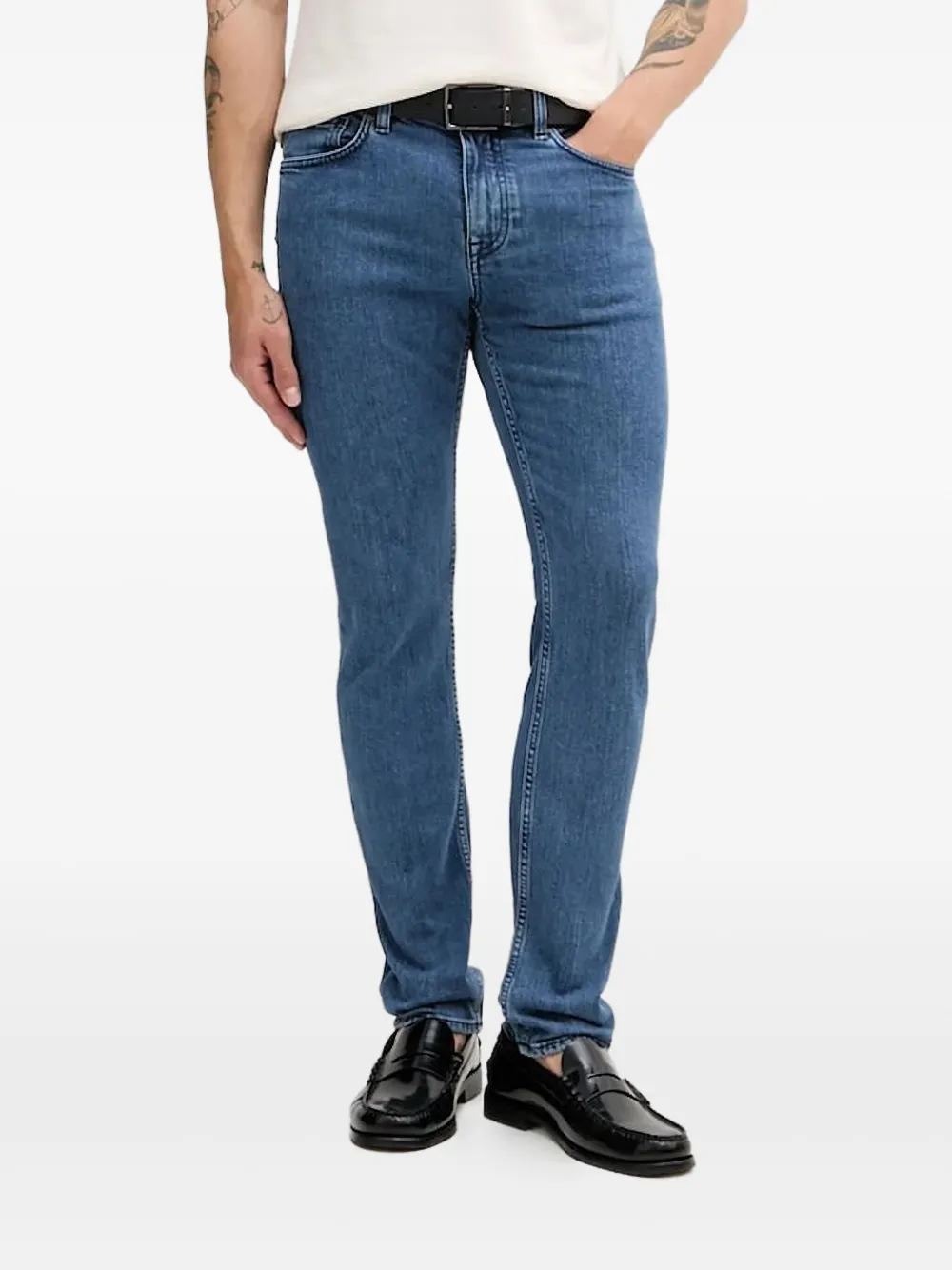 

Джинсы с нашивкой-логотипом BOSS, синий