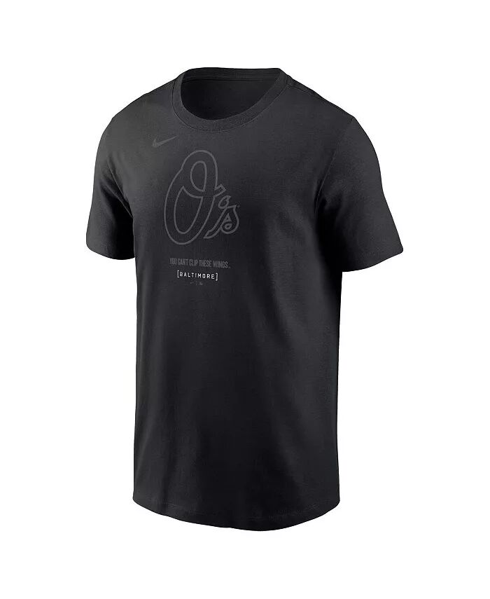Мужская черная футболка Baltimore Orioles City Connect с большим логотипом Nike — фото 3