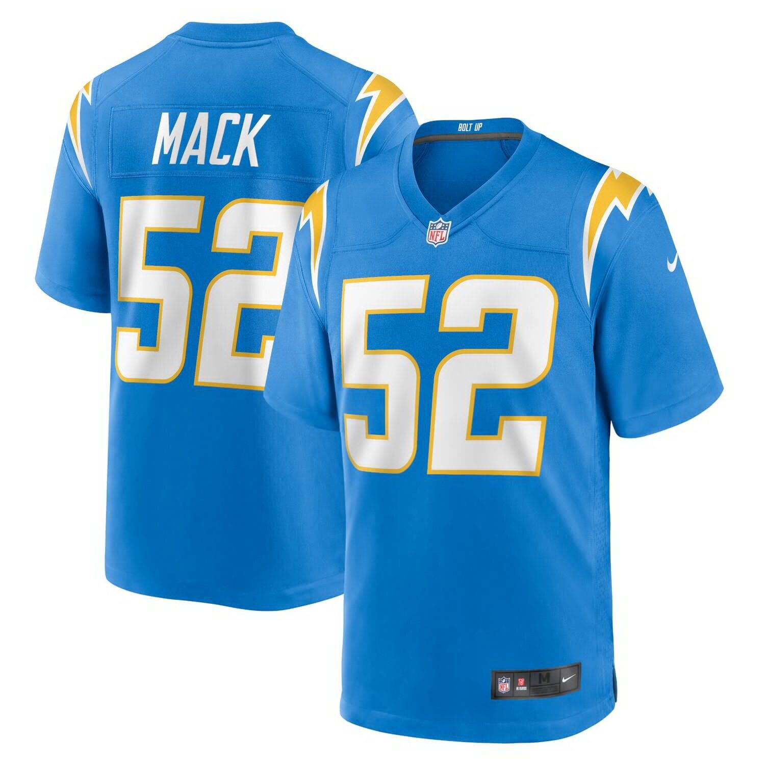 

Мужская игровая майка Nike Khalil Mack Powder Blue Los Angeles Chargers Game