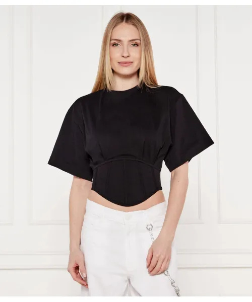 

Блузка Я тебя чувствую Cropped fit Pinko, черный