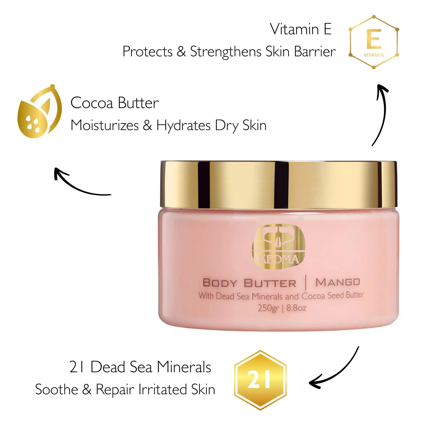 Масло для тела Kedma Mango Body Butter, 250 г Kedma — фото 3