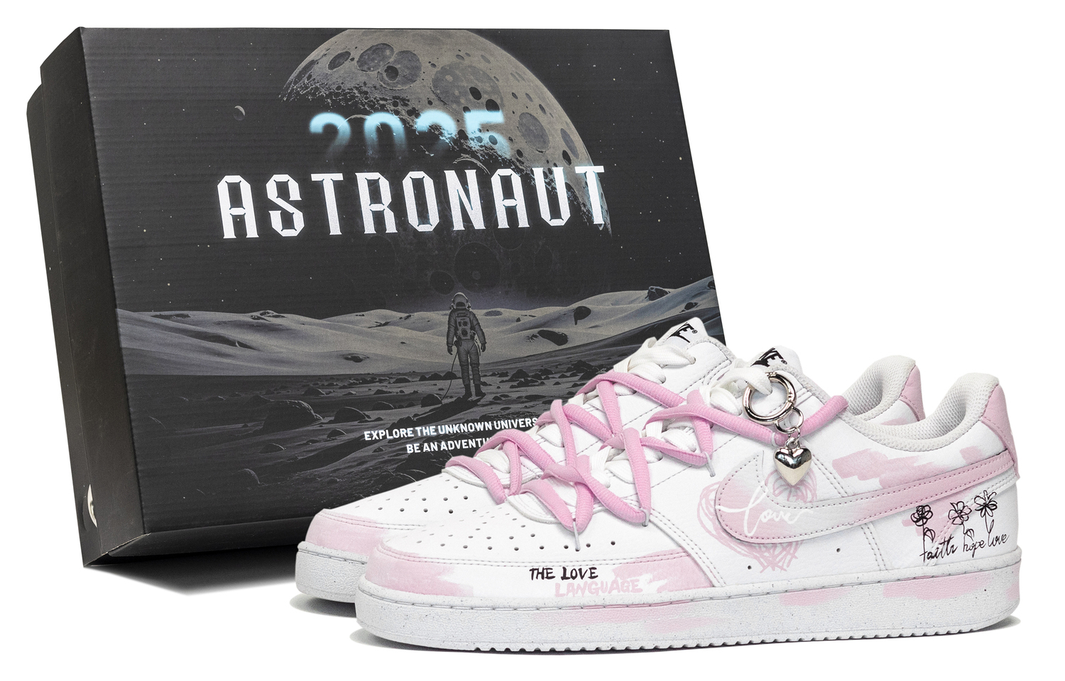 

Court Vision 1 Great Journey West, Prayer For Lovers, Special Shoe Box Low top Skateboard Shoes мужские Nike, розовый