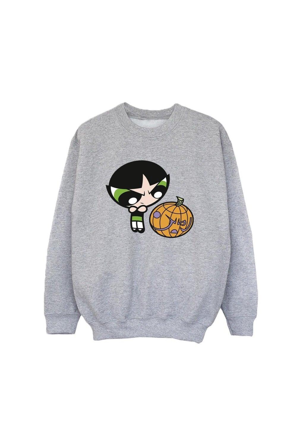 

Толстовка Buttercup с тыквой Powerpuff Girls, серый