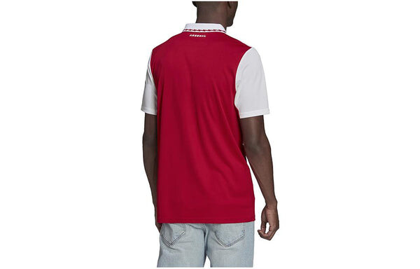 Спортивная футболка men's alphabet logo embroidered short sleeve soccer/football jersey sw fan edition arsenal red Adidas, красный — фото 2