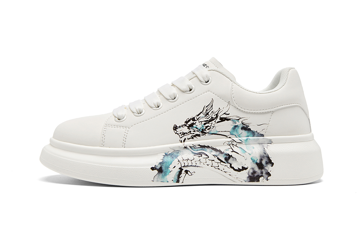 

HLA Кроссовки для скейтбординга Chinese Dragon Series Low Top мужские бело-зеленые, цвет White Green