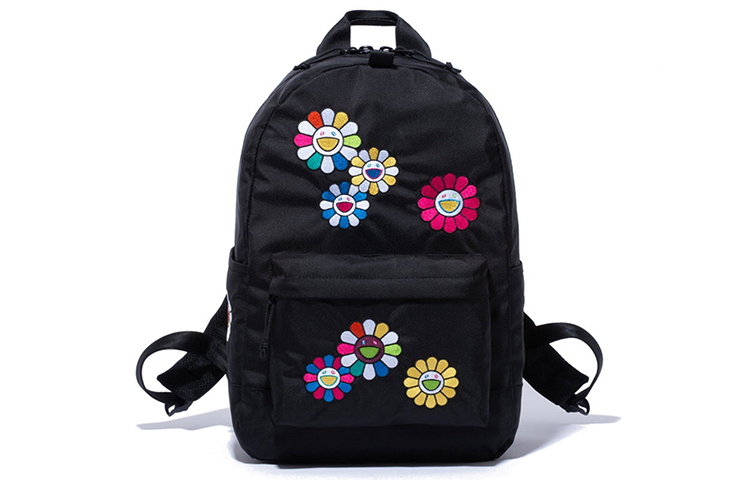 

Такаси Мураками, Collaboration Nylon Fabric Backpack Regular Unisex New Era, черный
