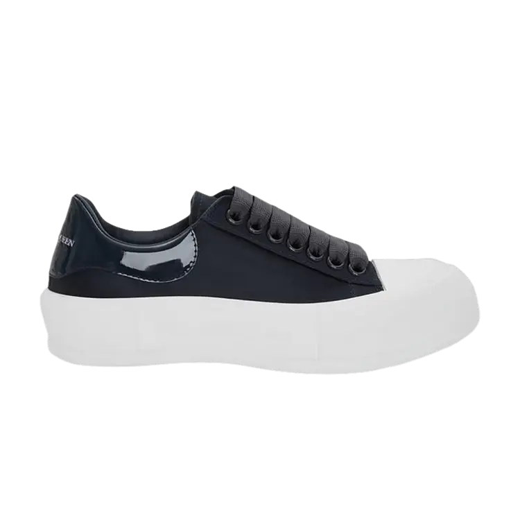 Кроссовки Alexander McQueen Wmns Deck Plimsoll Lace-Up Anthracite, черный