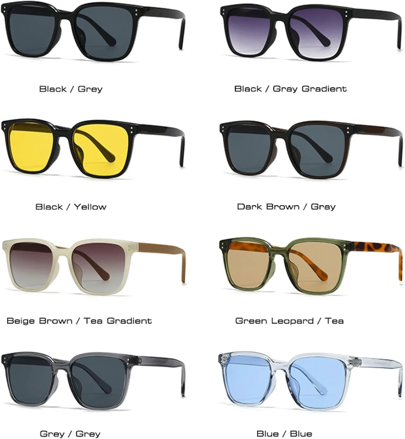 

Солнцезащитные очки с защитой от УФ-излучения UV400 для женщин и мужчин | Желто-зеленые | для занятий спортом на открытом воздухе DSVIGF, Dark Brown Gray