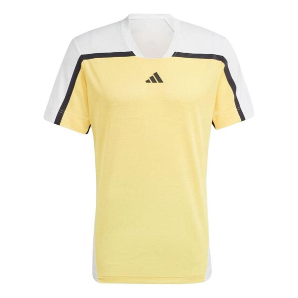 

Футболка tennis heat.rdy pro freelift t-shirt asia sizing 'yellow white' Adidas, мультиколор