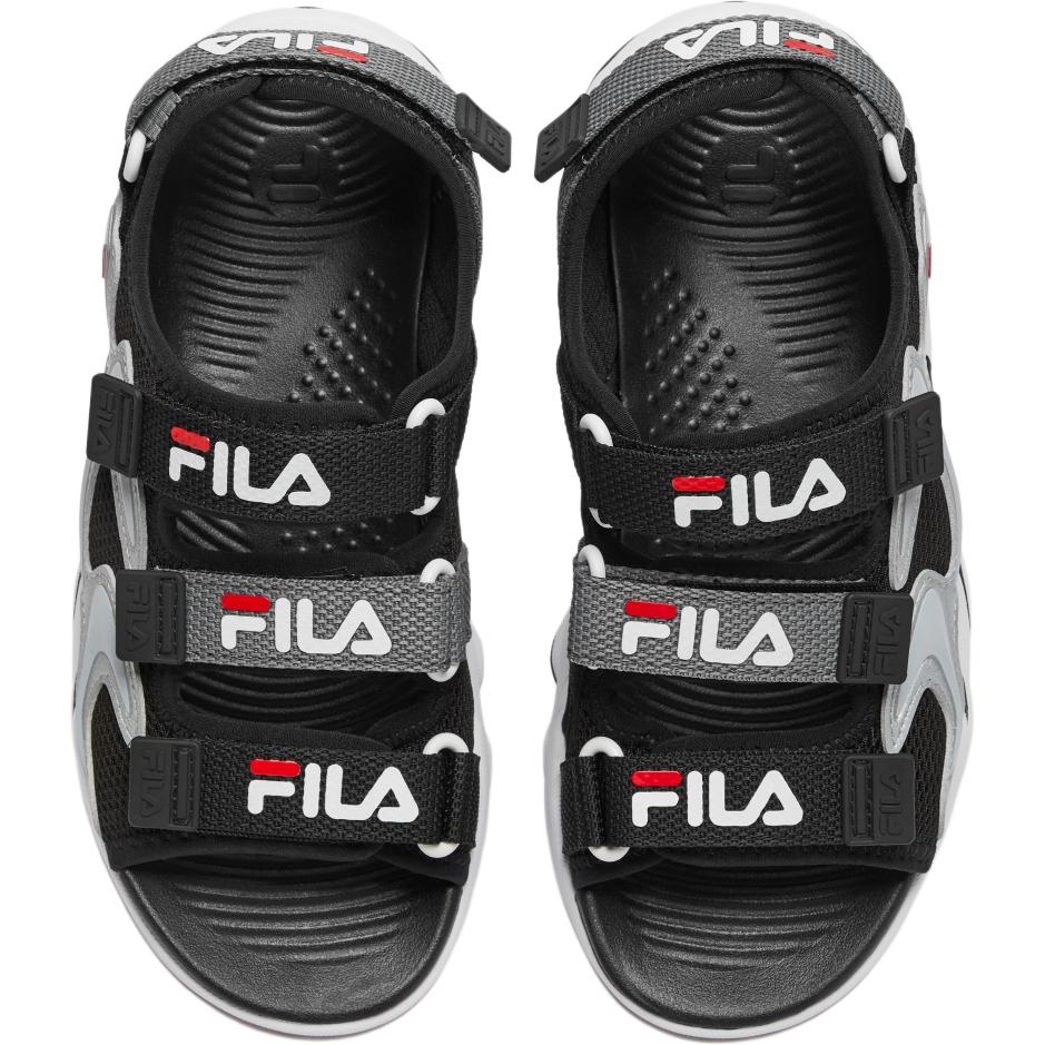 FILA KIDS Детские сандалии низкие противоскользящие износостойкие Black/Space Silver — фото 4
