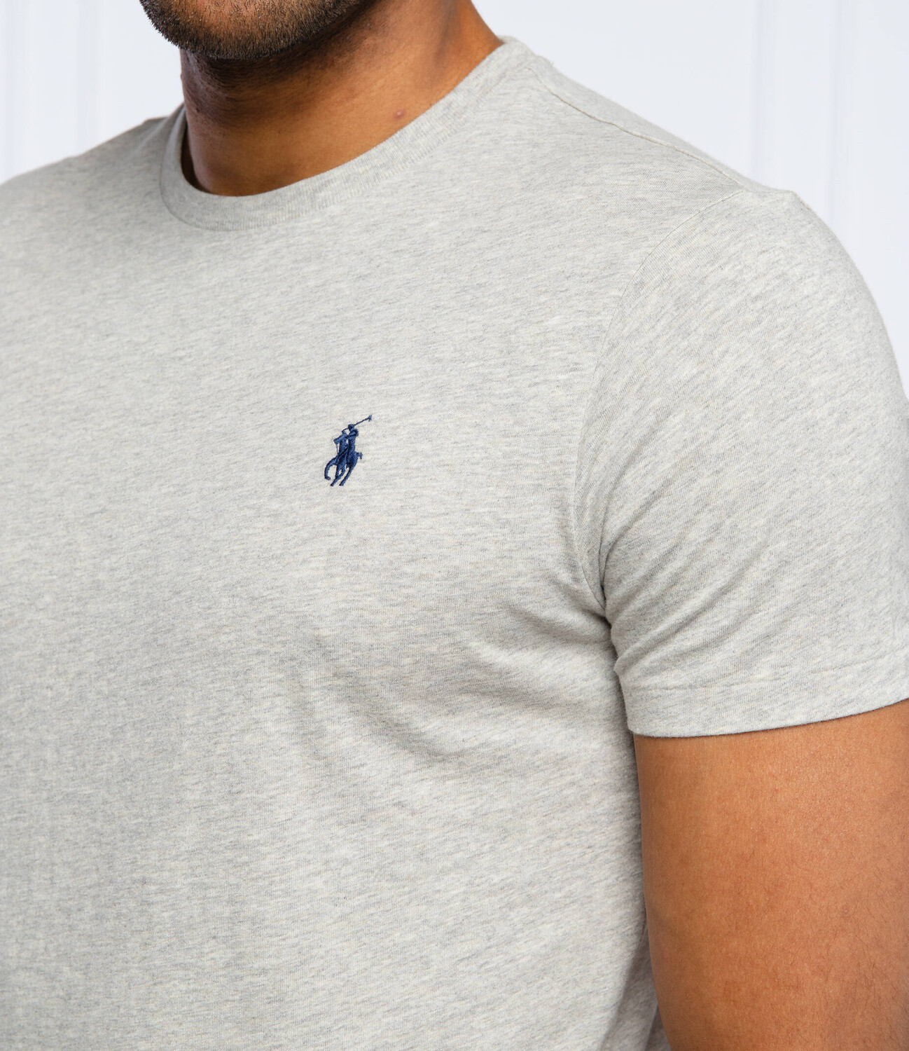 Футболка POLO RALPH LAUREN slim fit, серый — фото 4