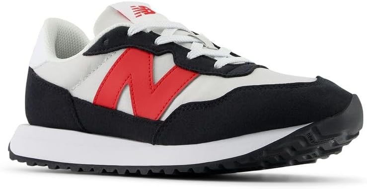Кроссовки New Balance Kids 237 V1 на шнуровке, красный/серый — фото 4