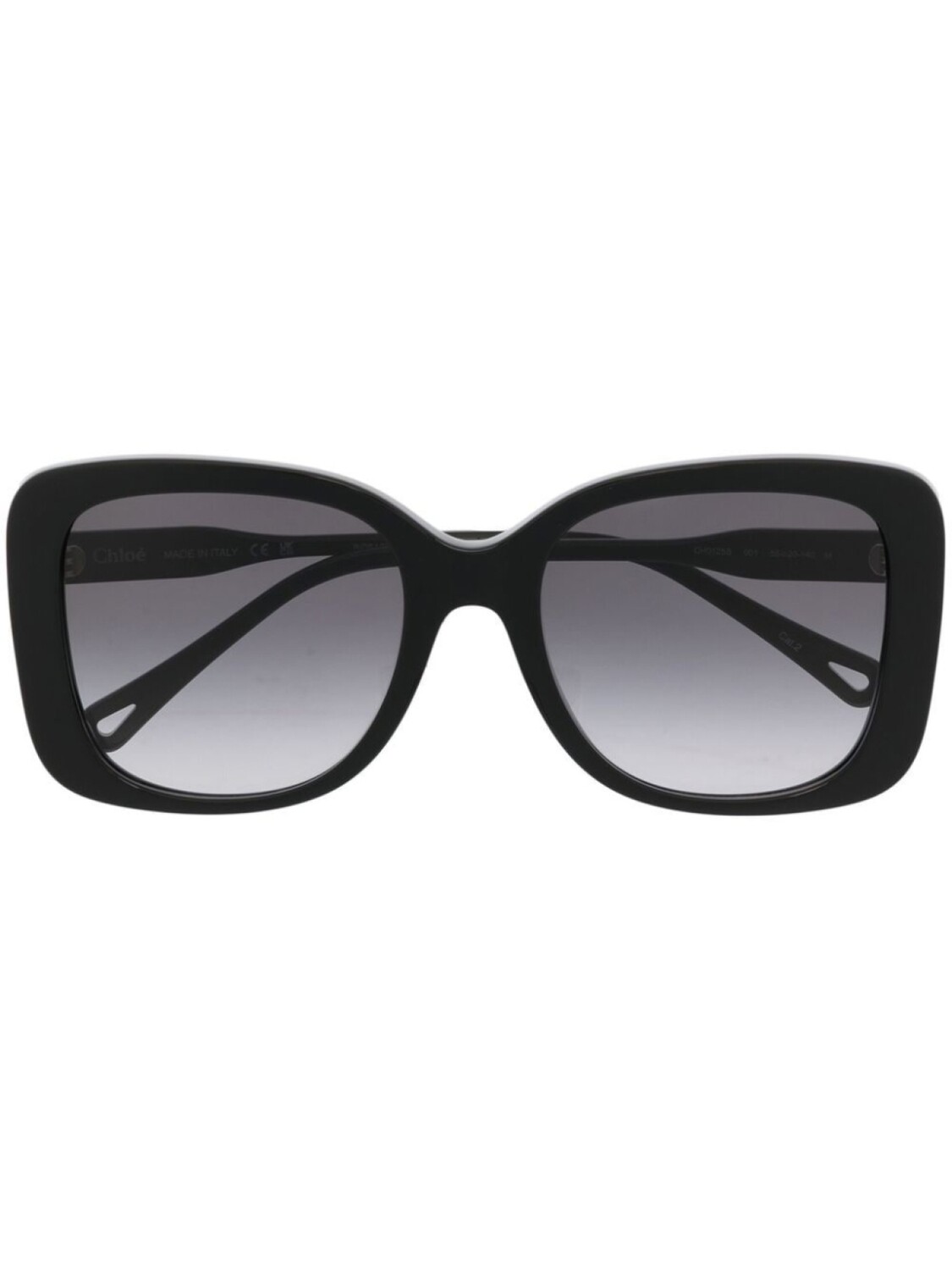

Chloé Eyewear солнцезащитные очки в массивной оправе, черный