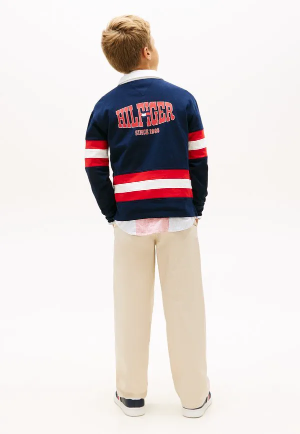 Футболка-Поло с длинными рукавами и графическим рисунком на спине. Tommy Hilfiger, Dark Night Navy — фото 3