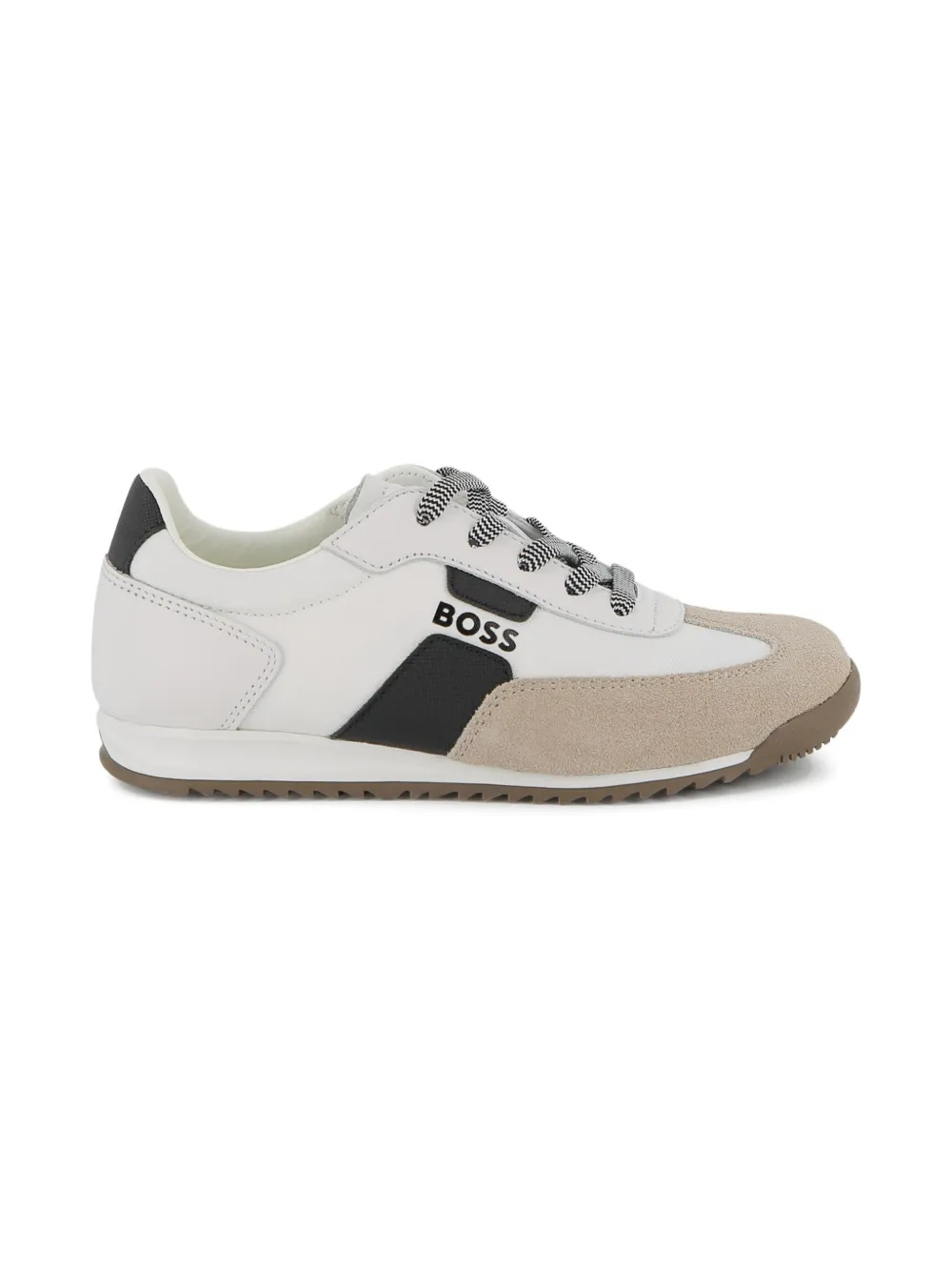 Кроссовки на шнуровке BOSS Kidswear, белый — фото 2