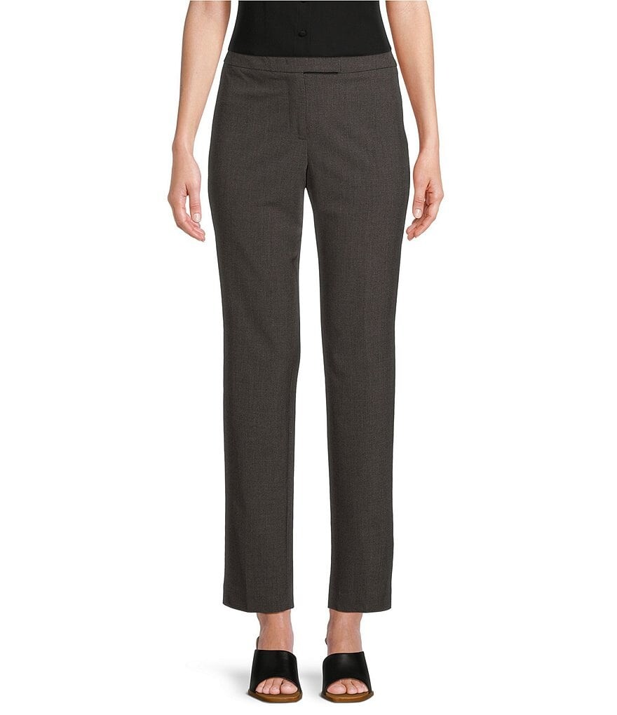 

Удлиненные плиссированные зауженные брюки-бабочки Anne Klein, серый