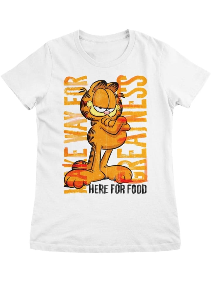 

Футболка Make Way For Greatness Girly Tee белого цвета Garfield, Белый, Футболка Make Way For Greatness Girly Tee белого цвета Garfield