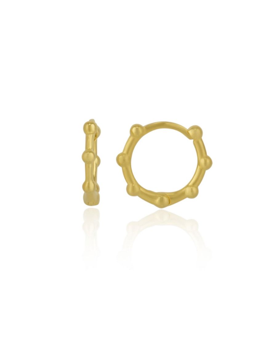 

Серьги-кольца из стерлингового серебра с семью бусинами Spero London, Gold