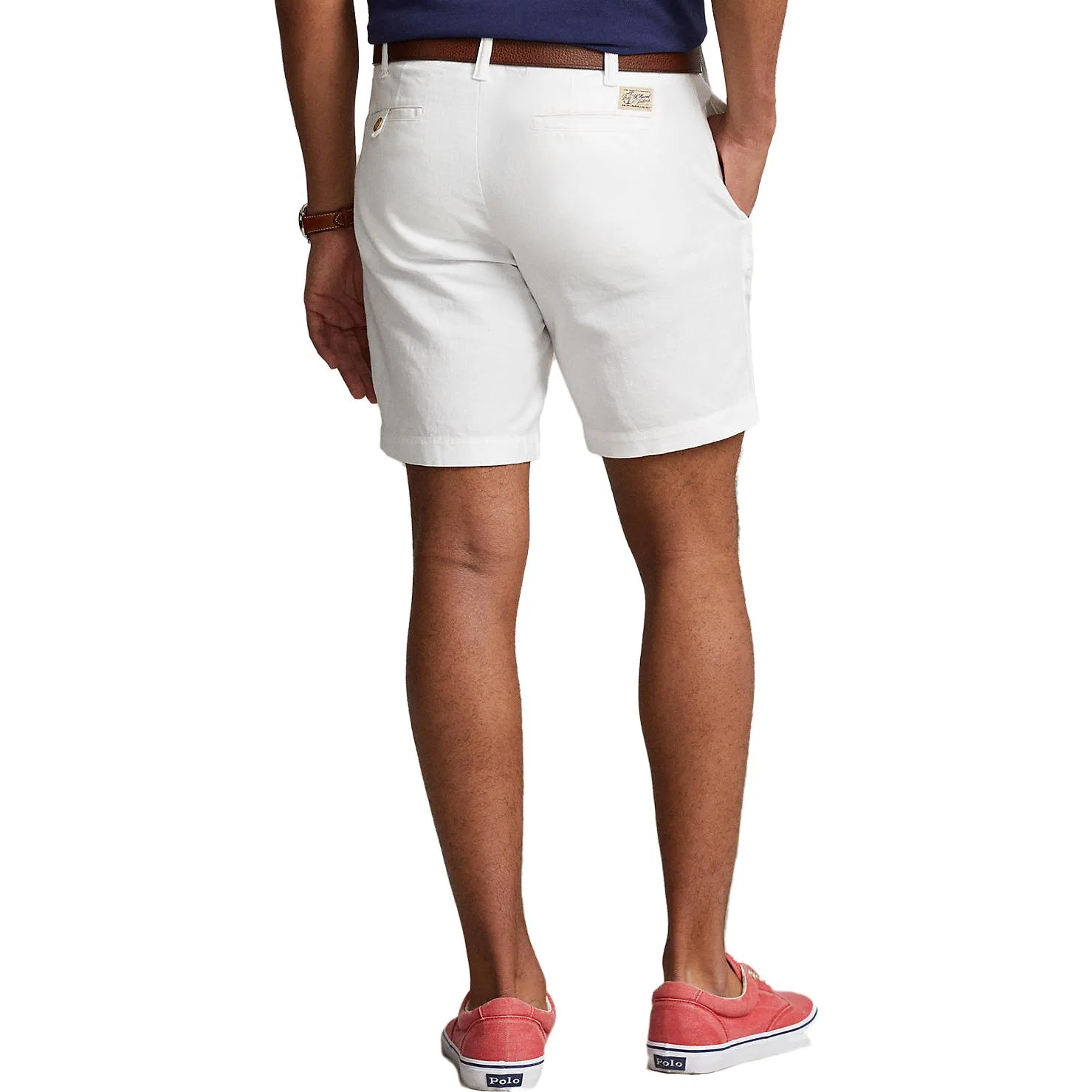 Шорты из льняной смеси, предварительно носимые Polo Ralph Lauren, White — фото 4