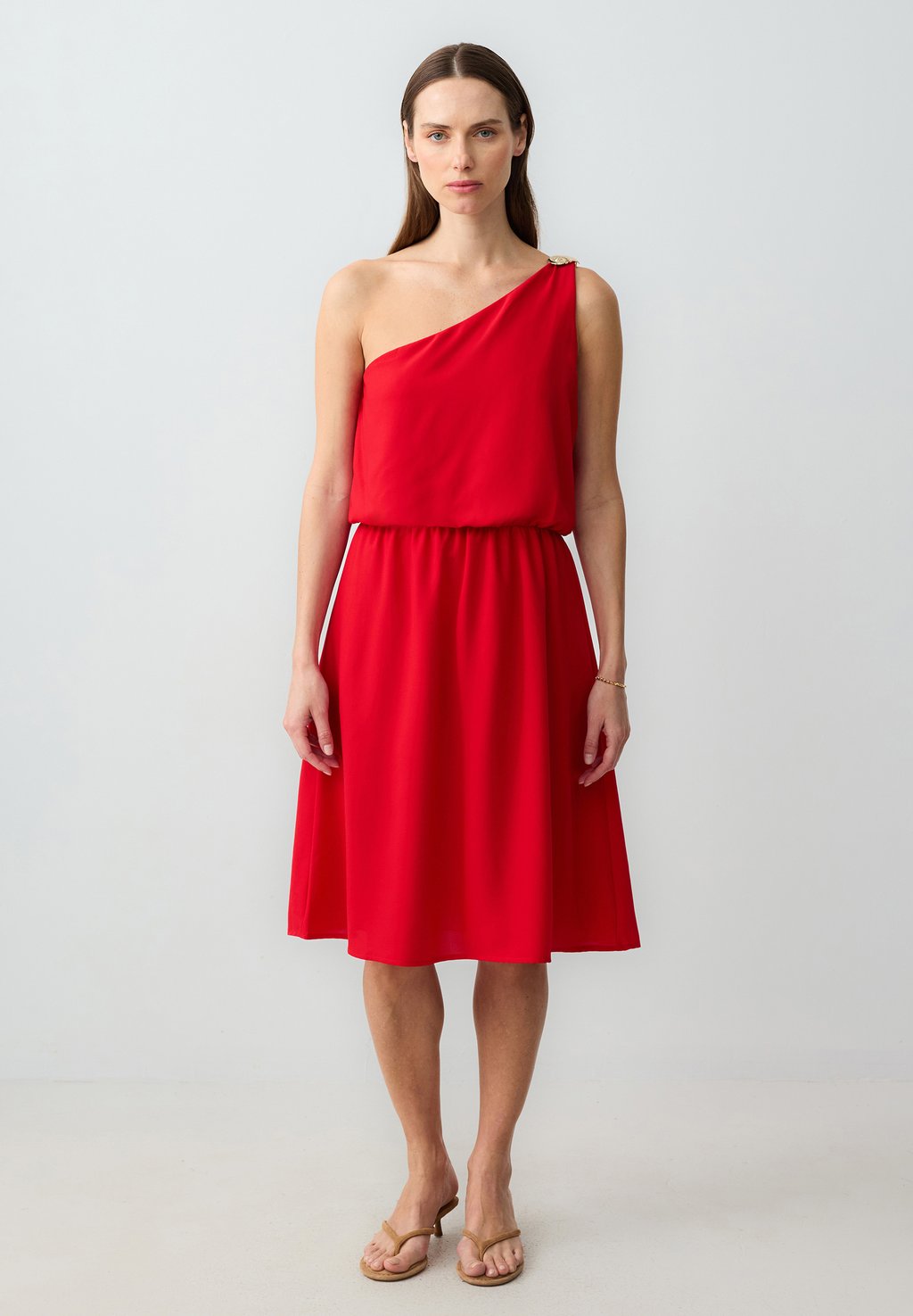 

Платье-джемпер ONE SHOULDER ASYMMETRIC NECK MINI Jimmy Key, красный