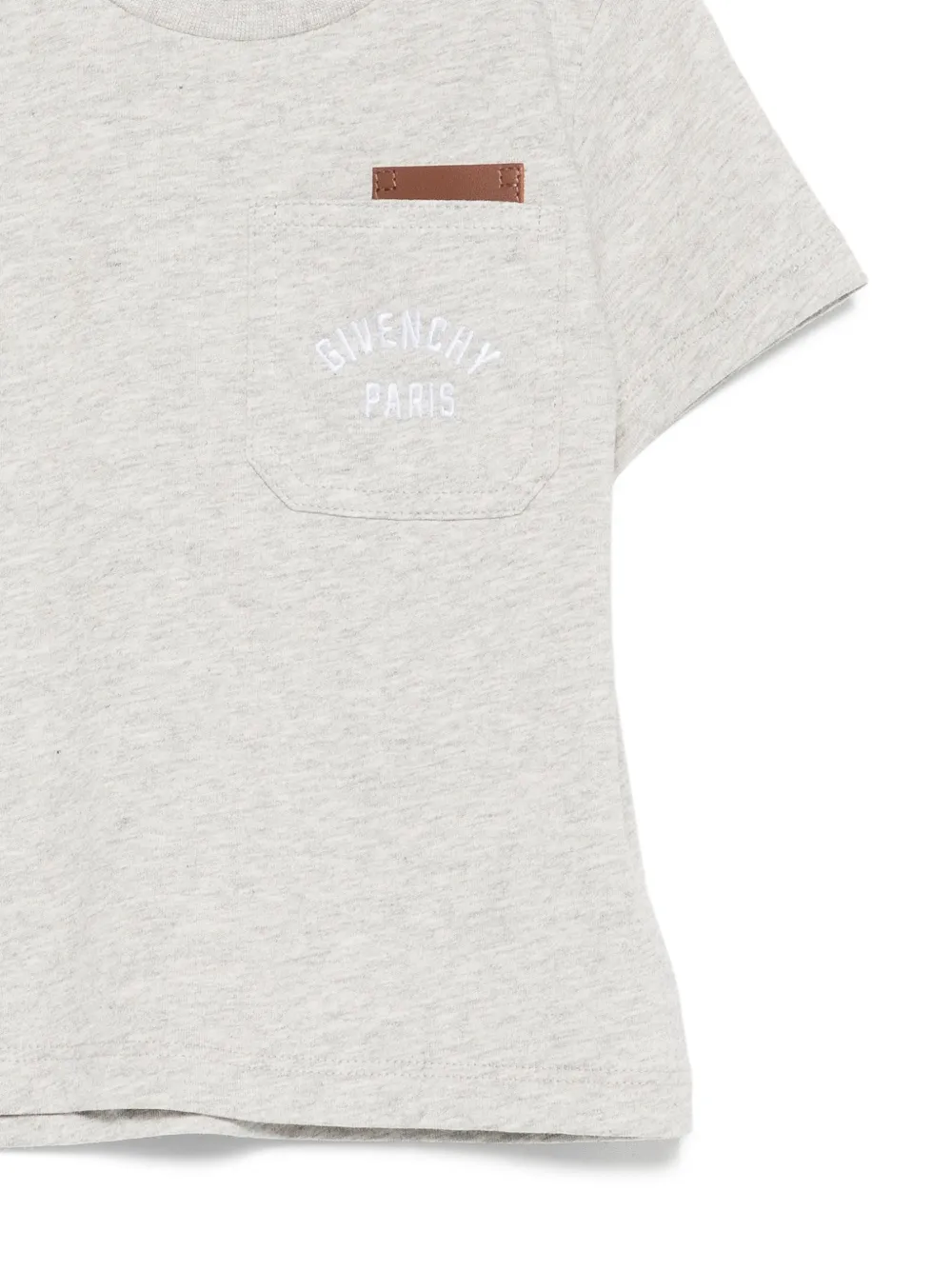 Футболка с короткими рукавами и карманом Givenchy Kids, серый — фото 3