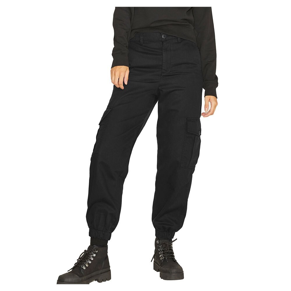 

Брюки Jack & Jones Holly Relaxed High Waist JJXX cargo, черный