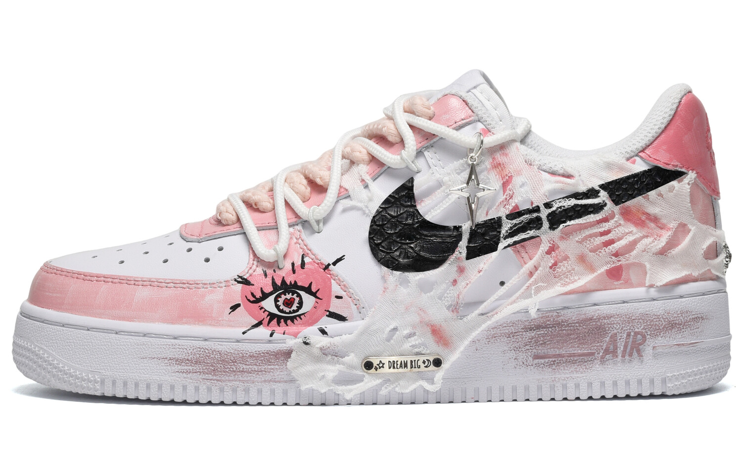 

Кроссовки Nike Air Force 1 Skateboarding Shoes Women's Low-top Pink/ Black, черный