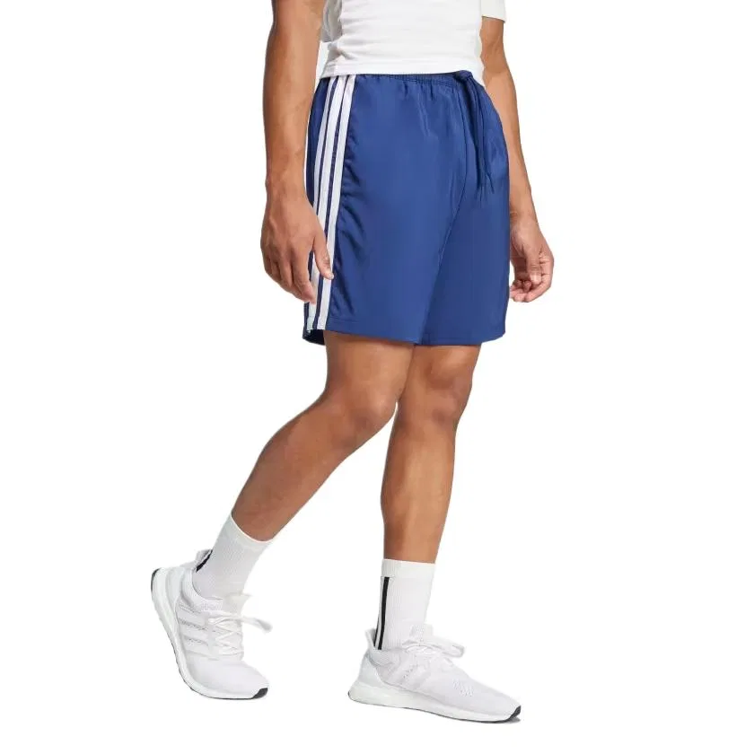 Шорты Essential 3 Stripes Single Jersey 10 дюймов Adidas, Dark Blue/White — фото 4