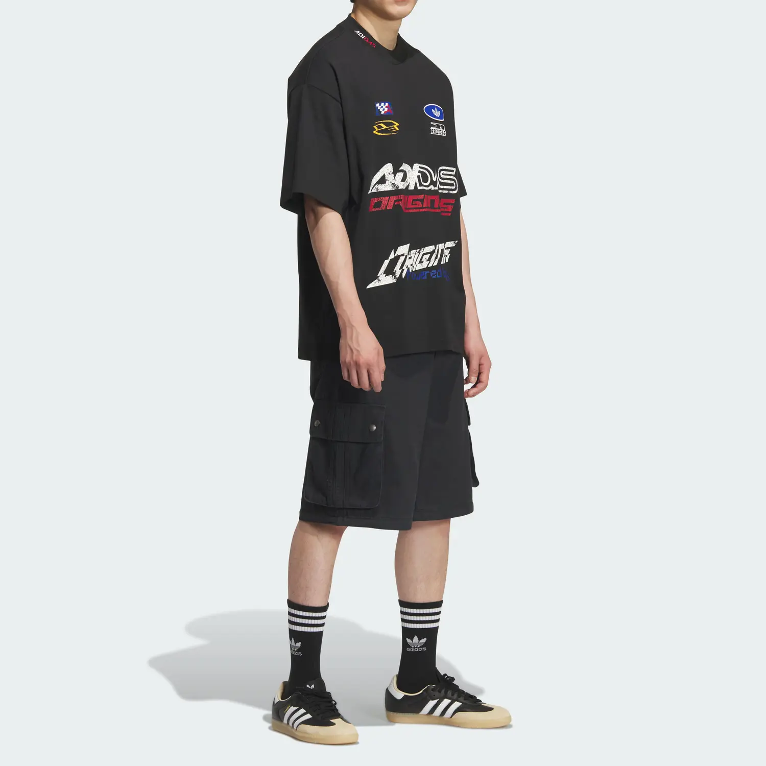 Футболка MOTO с коротким рукавом мужская Adidas Originals, черный — фото 4