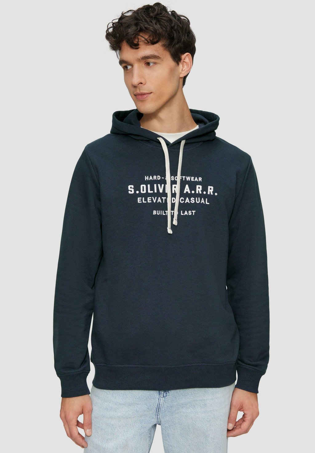

Толстовка MIT STICKEREI - Hoodie s.Oliver, темно-синий