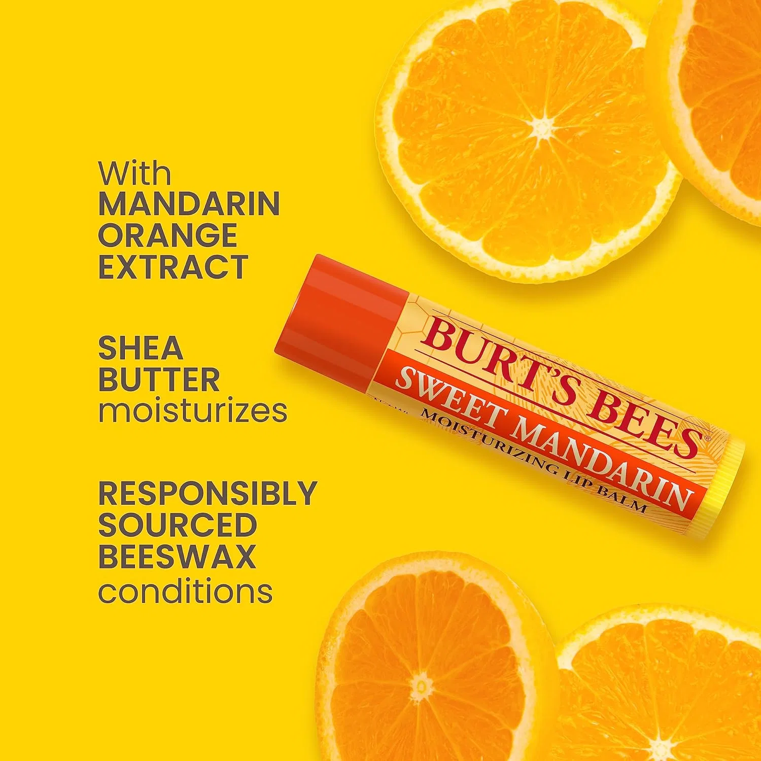 Натуральный увлажняющий бальзам для губ в наборе из 4 штук от Burt's Bees Burt'S Bees — фото 3