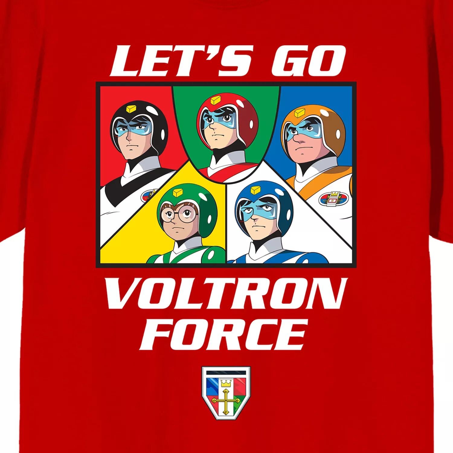 

Мужская футболка с рисунком Voltron Lets Go Voltron Licensed Character