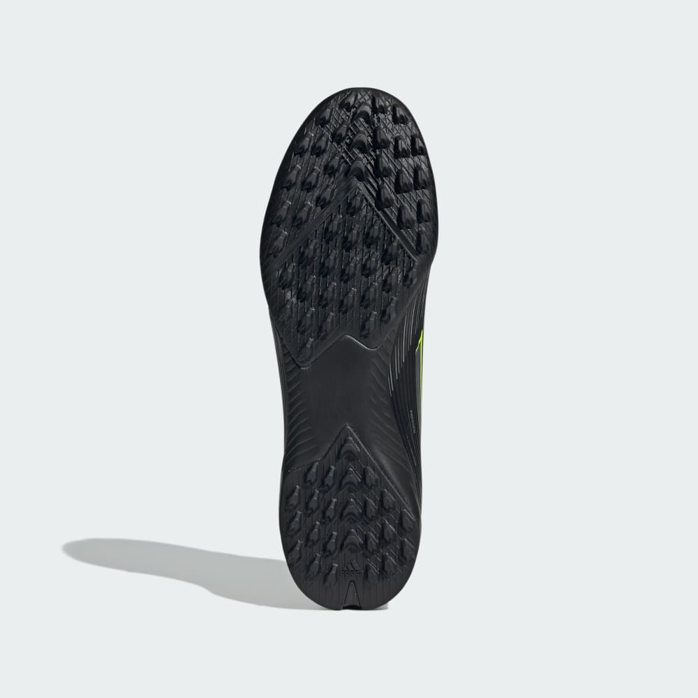 Бутсы Adidas F50 League Turf Cleats, цвет Core Black/Iron Metallic/Lucid Lemon — фото 4