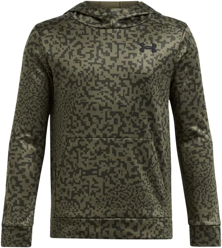 Детская флисовая толстовка Under Armour с принтом Under Armour, (390) Marine Od Green/Baroque Green/Black