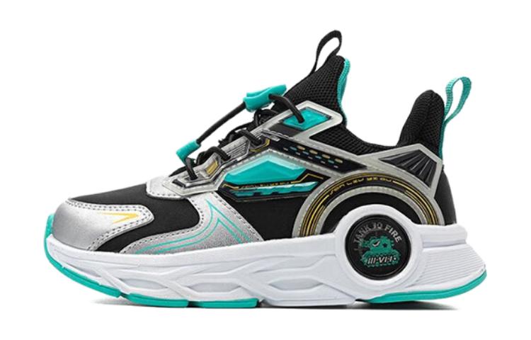 

361°KIDS Амортизация, износостойкие низкие детские кроссовки black silver green kids