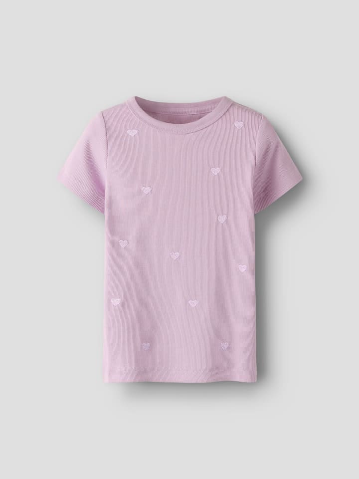 Name it Футболка NMFNAKAL S/S SLIM TOP ароматного сиреневого цвета — фото 4