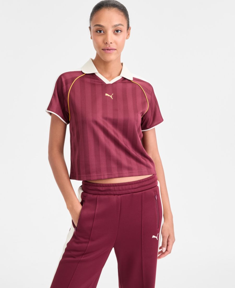 

Женская футбольная майка T7 свободного кроя Puma, Ruby Shimmer