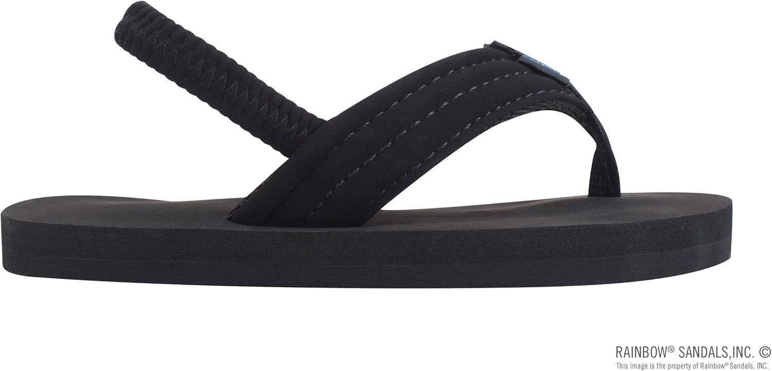 Детские сандалии Rainbow Sandals Grombow с мягкой резиновой подошвой, неопрена ремешком и задним ремешком, черный — фото 4