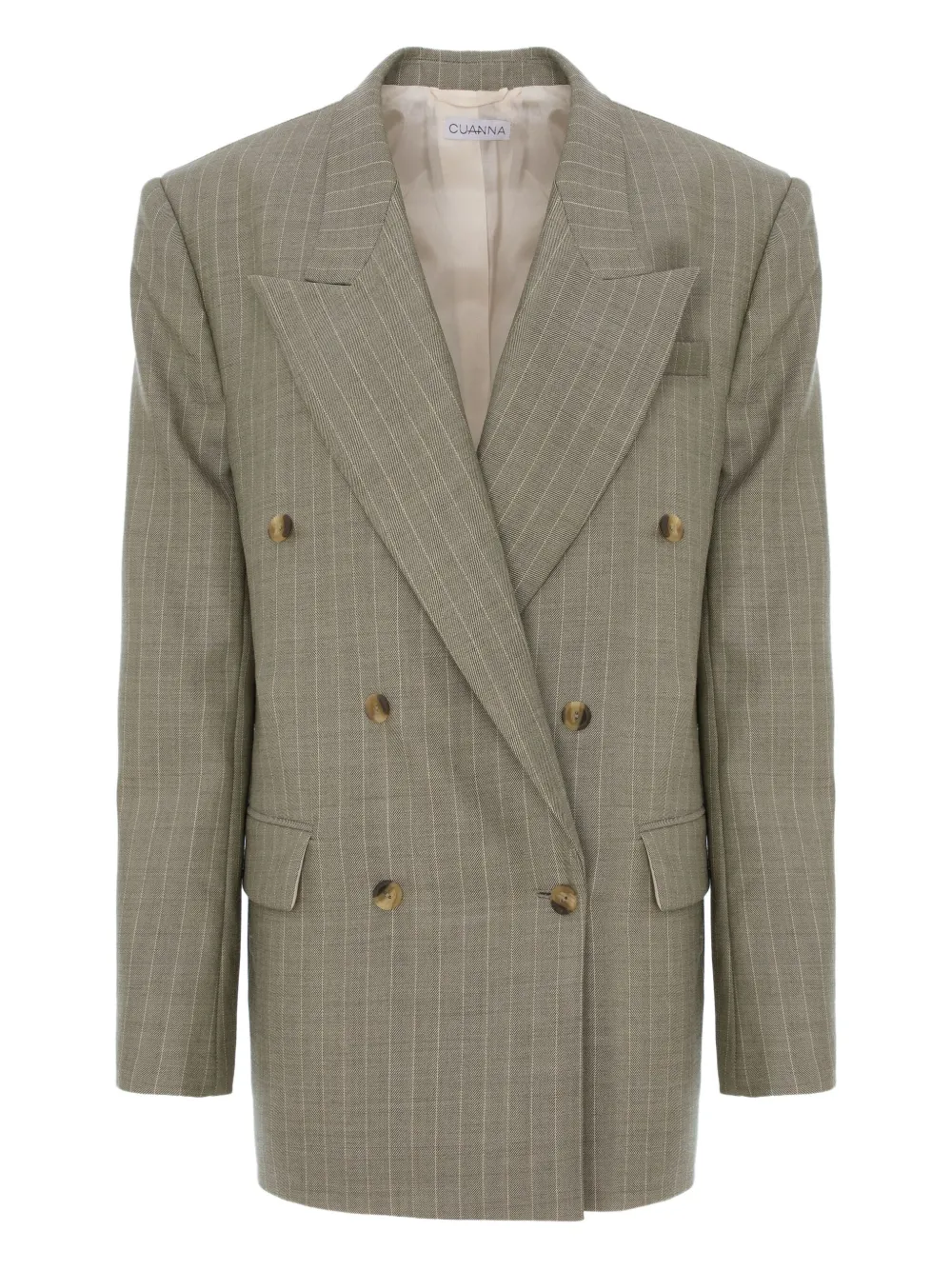 

Двубортный блейзер Betty в тонкую полоску Cuanna, серый