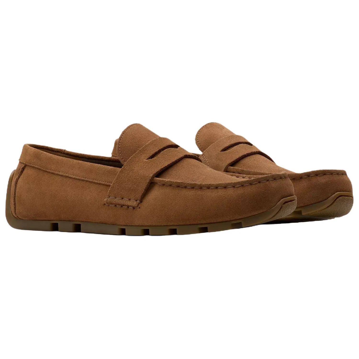 Лоферы замшевые Clarks Corsley Bar коричневые — фото 4
