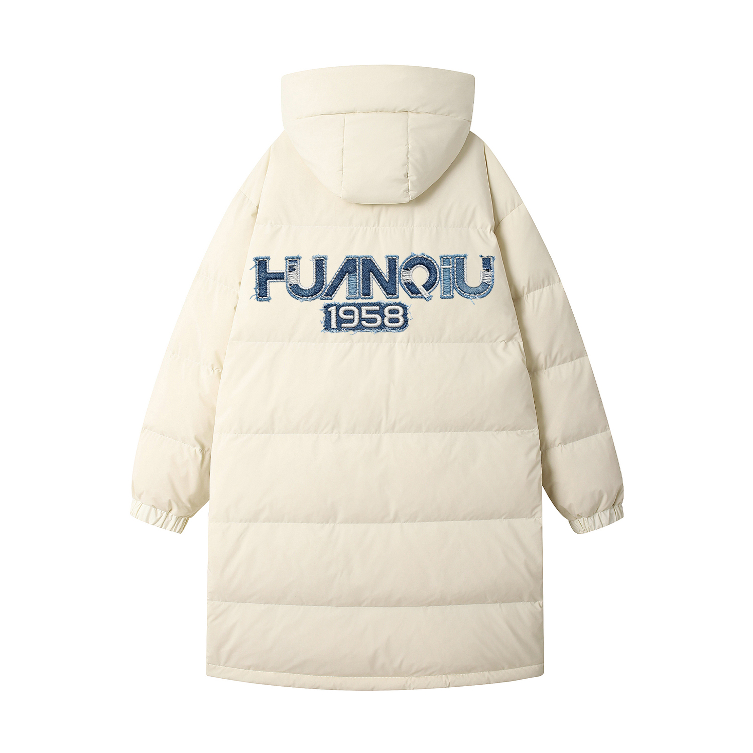 

Пуховик Unisex с капюшоном утепленный HUANQIU, бежевый оранжевый