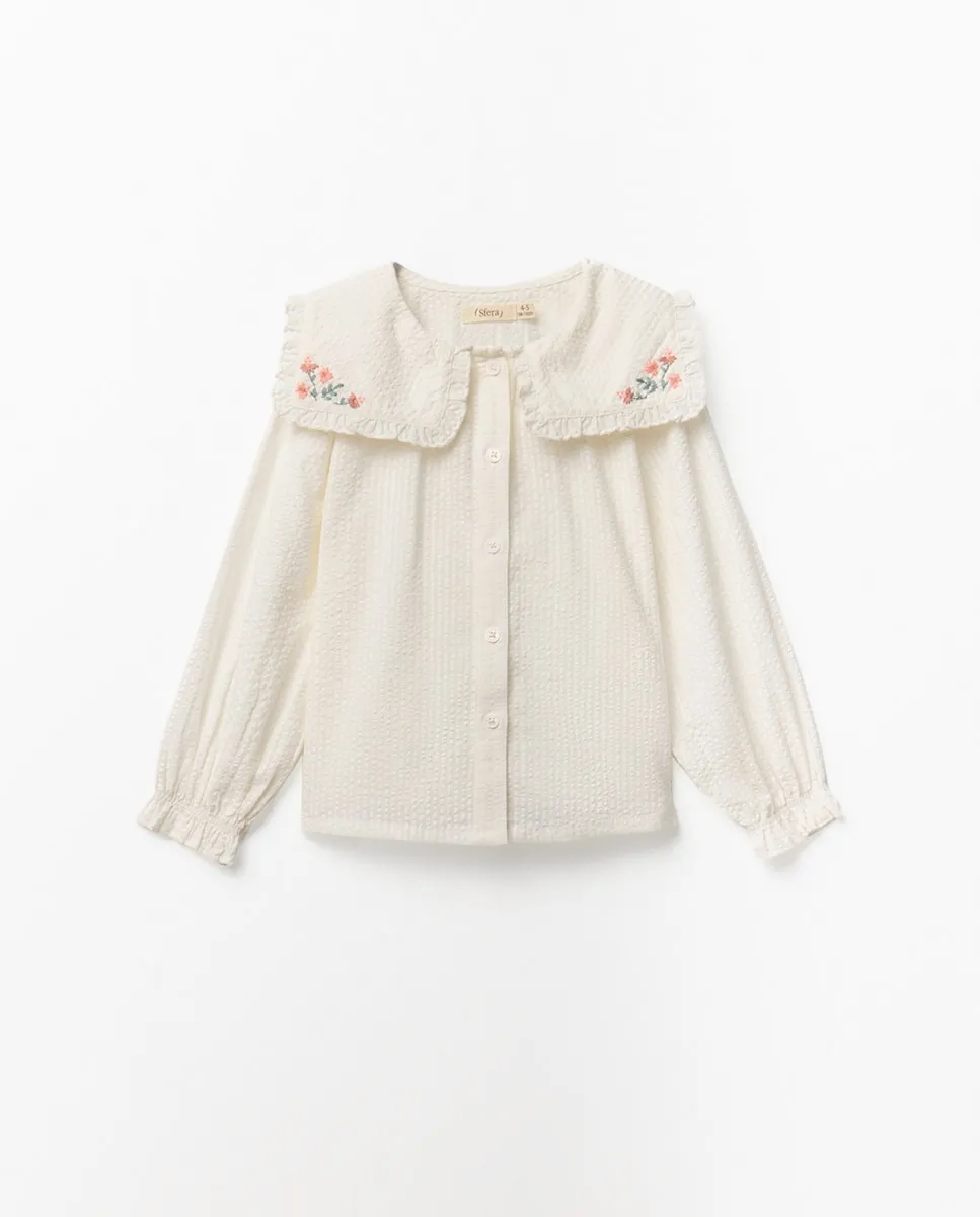 

Блузка с воланами Sfera, светло-бежевый